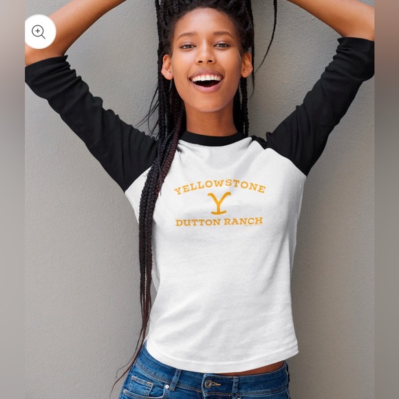 NWT Yellowstone Dutton Ranch Unisex 3/4 Sleeve Raglan Shirt - Picture 2 of 5